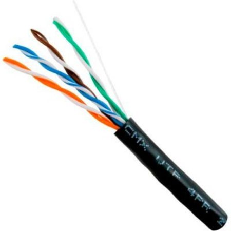 CHIPTECH, INC DBA VERTICAL CABLE Vertical Cable, 059-488/WS/CMX, Cat 5E UV Jacket For Outdoor Use (CMX) Black Wood Spool 059-488/WS/CMX